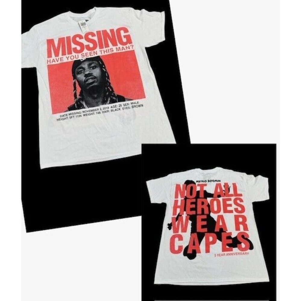White Graphic 'Missing / Not All Heroes Wear Capes' Short Sleeve Tee